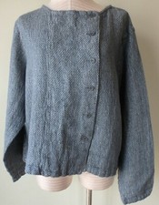 Flax Designs Compelling Cardigan L Nwot Steel Honeycomb