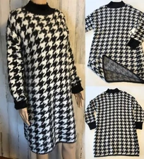 NEW SO Soft Fuzzy Sweater Dress Jrs Sz XL NWT Houndstooth Heavyweight Knit