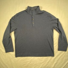 Van Heusen,Shirt,Mens,L,Blue,Cotton/Polyester,4 Button,Long Sleeve,Classic Fit