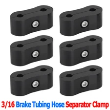 Aluminum 3/16 Brake Tubing Hose Separator Clamp - 6pcs Brake Line Hose Clamp Set