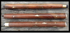 3 Fold Vintage brass Wood Walking Stick Only For Cane Handle Only wooden shaft 