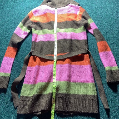 French Toast Cardigan Girls LARGE Youth Strip Pink Orange Brown Ice Cream Wrap - Picture 5 of 9