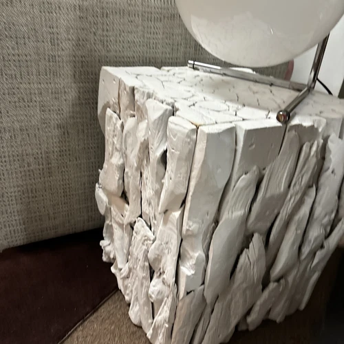 Uttermost Teak Root Farmhouse Teak Wood Bunching Cube in Whitewashed Finish - Picture 7 of 9