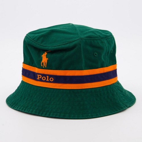 Ralph Lauren Polo Bucket Hat Green Orange S M L XL Festival Holiday Beach £89 - Picture 4 of 8