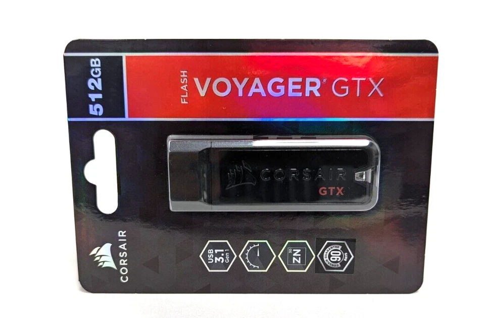 CORSAIR Flash Voyager GTX 512GB USB 3.1 Premium Flash Drive CMFVYGTX3C-512GB - Image 3 of 4