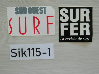 SET 2 Aufkleber SURF STICKER Surfen Surfmagazin Süd West