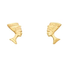 Ioka - 14K Yellow Gold Pharaoh Post Push Back Earrings