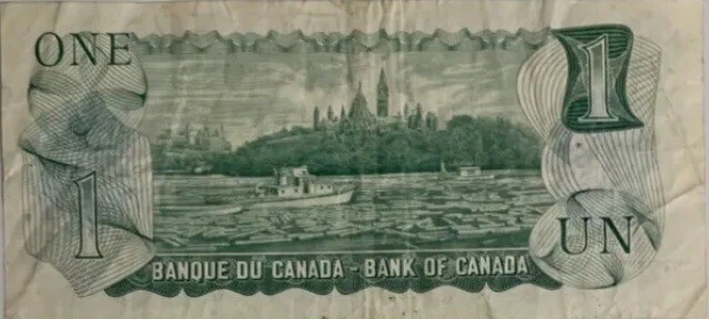 1973 Canada One Dollar Replacement￼￼ Note Queen Elizabeth￼￼ *GF6514003 Vintage￼ - Image 2 of 4