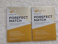 2X Spa Life Porefect Match Hydrocolloid Nose Strips Pimple Patches Yellow Pack 