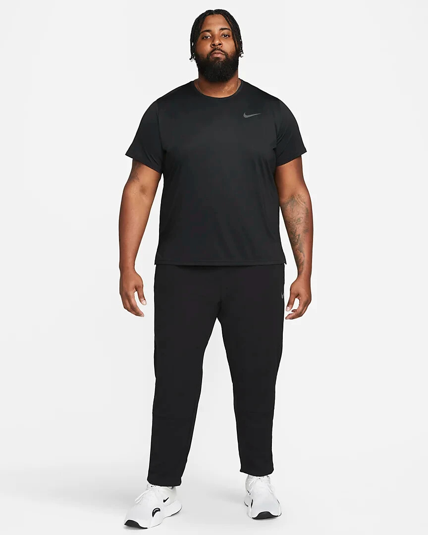 Nike Pro Men's Fleece Training Pants Black Iron Gray DM5886 Nike Pro Men's Fleece Training Pants Black Iron Gray DM5886