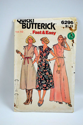 Butterick Sewing Pattern # 6296 Misses' DRESS or JUMPER in 2 Lengths  Size 10
