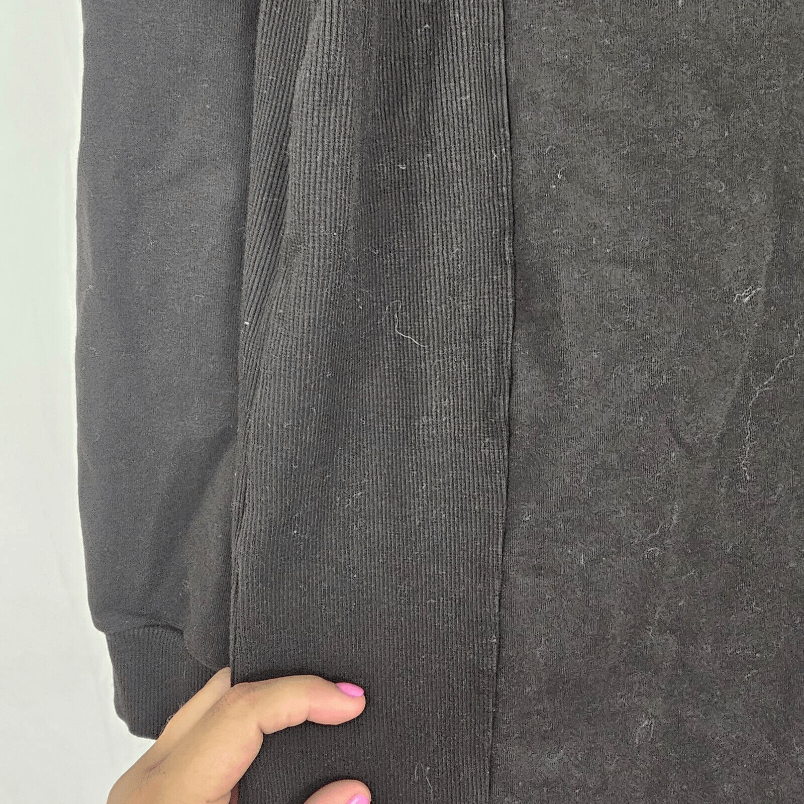 Universal Standard Black Pullover Sweatshirt Zip … - image 5