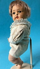 Celluloid Zelluloid Puppe Sitzbaby Haare bekleidet Minerva Buschow & Beck ~1920