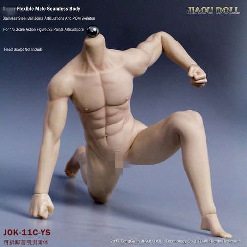 1/6 JOK-11C-YS Steel Skeleton Muscular Seamless Flexible Doll Male Figure Body - Picture 2 of 12