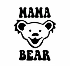 Vinyl Decal for Window - Mama Bear (Grateful Dead Bear)