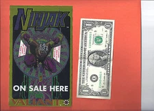 VALIANT NINJAK ON SALE HERE STORE WINDOW CARD-RARE-NEVER USED-WAREHOUSE FIND