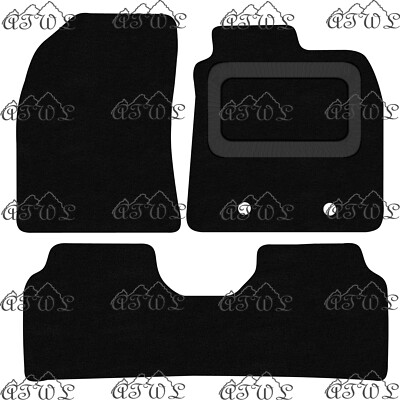 TOYOTA AVENSIS 2011> ON FACELIFT MODEL TAILORED BLACK CARPET FLOOR MATS 3-PCS