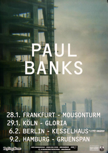 Paul Banks - Young Again, Tour 2013 | Konzertplakat | Poster-image