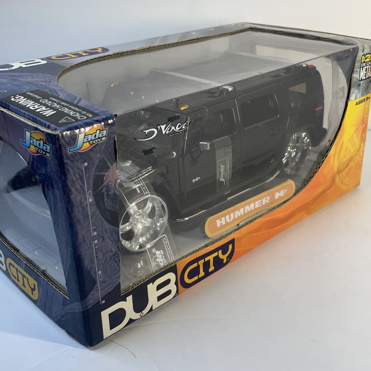 JADA DUB CITY HUMMER H2, 1:24 DIE CAST METAL, BLACK, NEW IN
