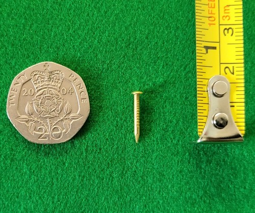100 Solid brass escutcheon pins dome head brads tacks nails art craft furniture - Picture 19 of 28