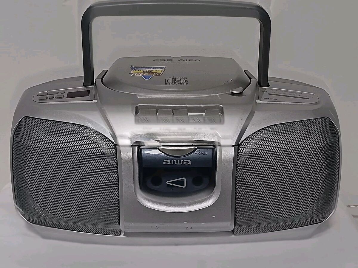 Aiwa CSD-A120 Radio/Cassette/CD/AM-FM Tuner Portable Boombox Aiwa CSD-A120 Radio/Cassette/CD/AM-FM Tuner Portable Boombox