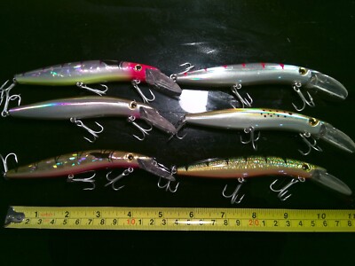 brand new hard body Barramundi fishing lures with VMC hooks