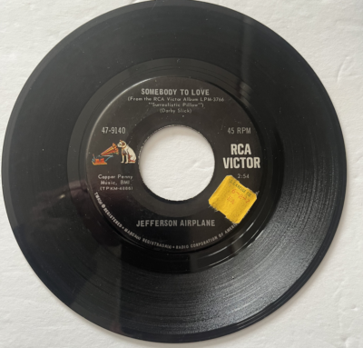 Jefferson Airplane,RCA 47-9140, Somebody To Love, 1967 psych rock