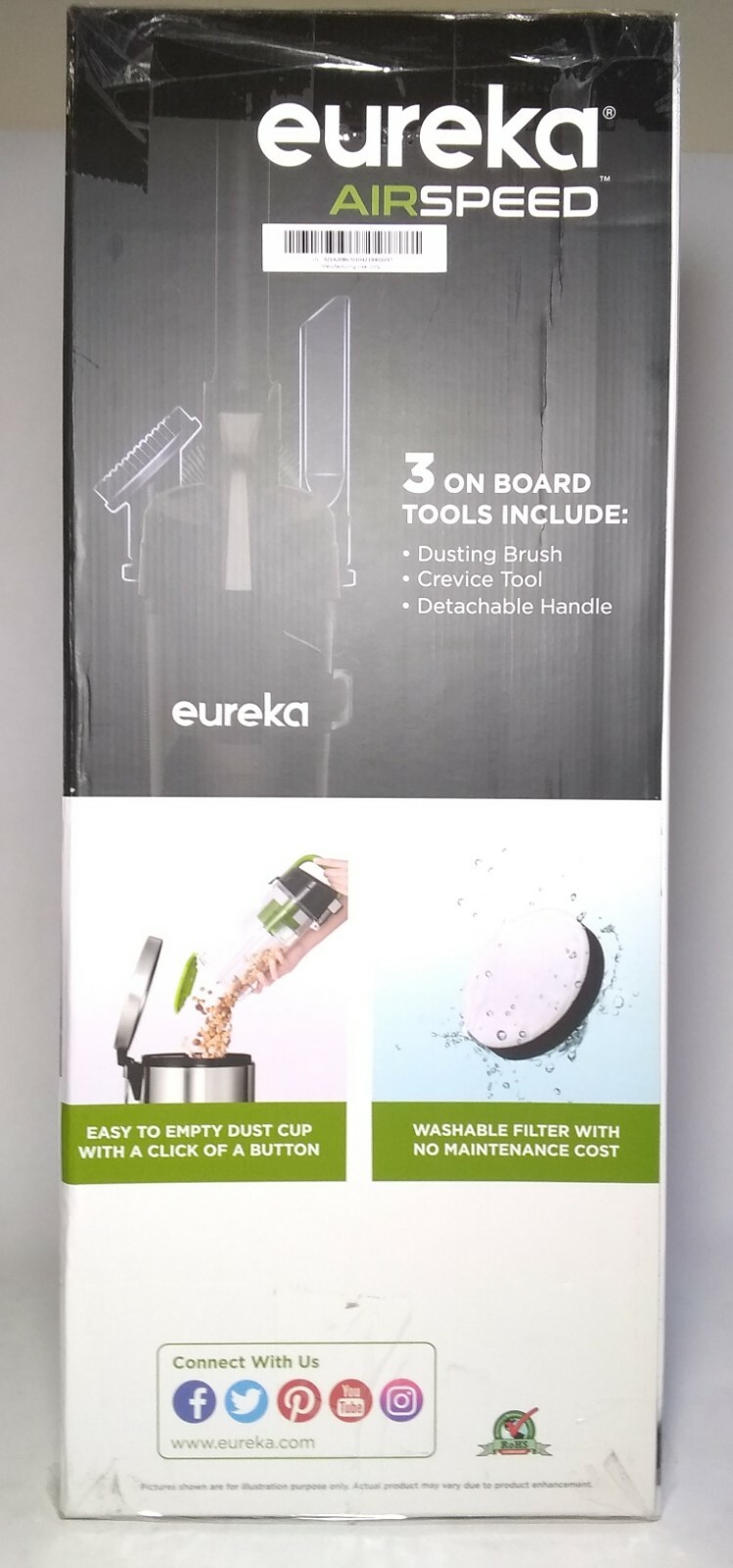 Eureka NEU100 Upright Vacuum Cleaner Airspeed UltraLightweight Compact