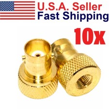10PCS Gold BNC SMA Male to Female Disc RF Coaxial Connector Adapter Gold Plated