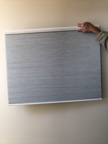 Window Blinds Cellular Shades Cordless Blackout Honeycomb Silver 34"W x 36"L - Picture 9 of 13
