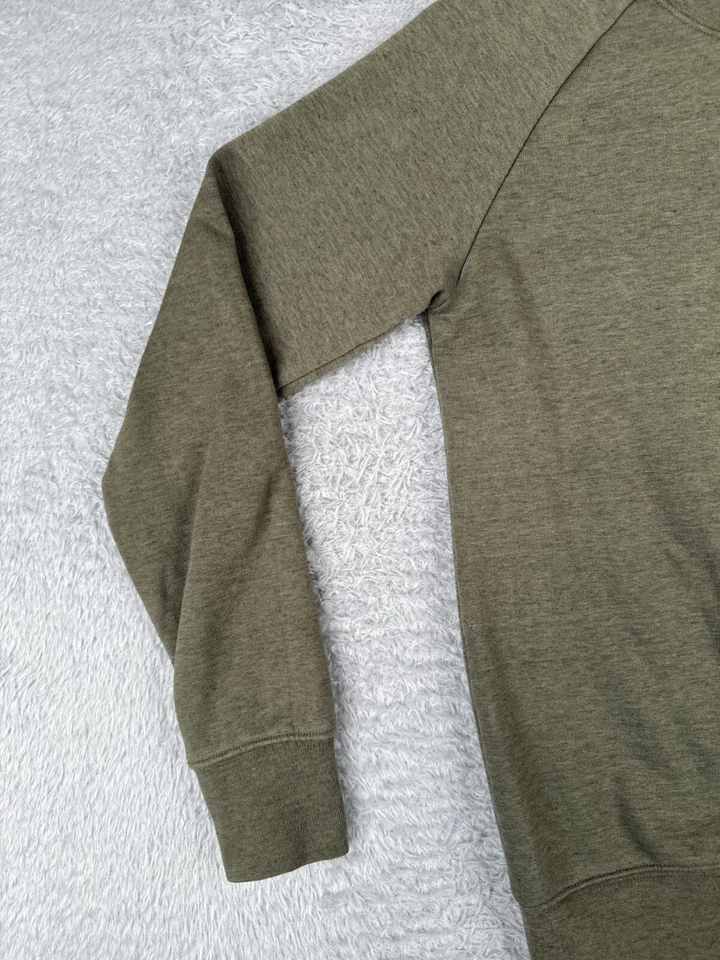 Женский свитер The North Face очень маленький зеленый с круглым вырезом из французской махровой смеси - Изображение 3 из 4