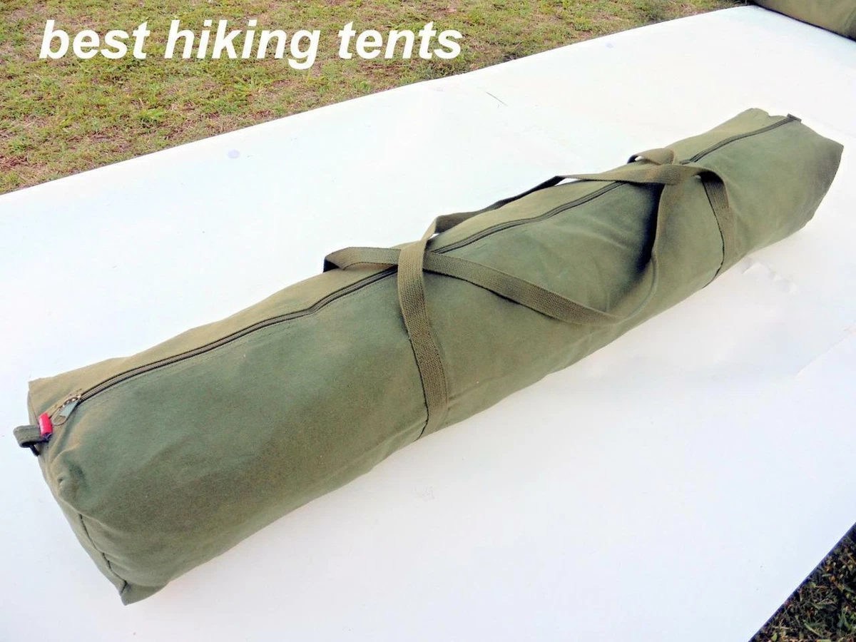 NEW* Heavy Duty Long Canvas Steel Pole Carry Bag Camping Tent Tarp Awning 2  Size