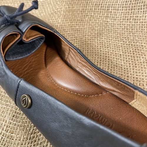Sergio Tomani Flats Tuka Slip -On Shoes Leather Black Padded Womens Size 7 - Picture 11 of 14