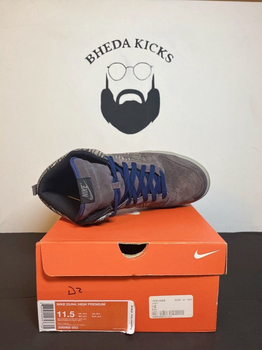 Nike Dunk High Premium Tweed Pack 2007 size 11.5 306968-003