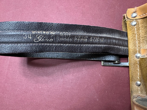 Vintage Bolen 5108 mm Leder Elektriker Werkzeug Schürze 9" breit x 11-1/2" hoch & Gürtel - Bild 2 von 12