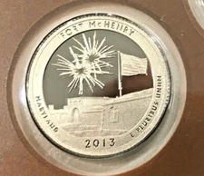 2013 S Fort McHenry MD Mint Clad Proof Quarter ~ ATB National Park