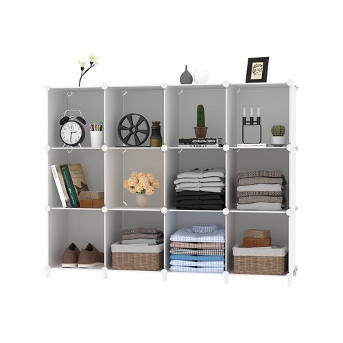 Cube Storage Organizer Storage 12 Cube Bookshelf DIY Plastic Closet Clothes S... - Picture 8 of 8