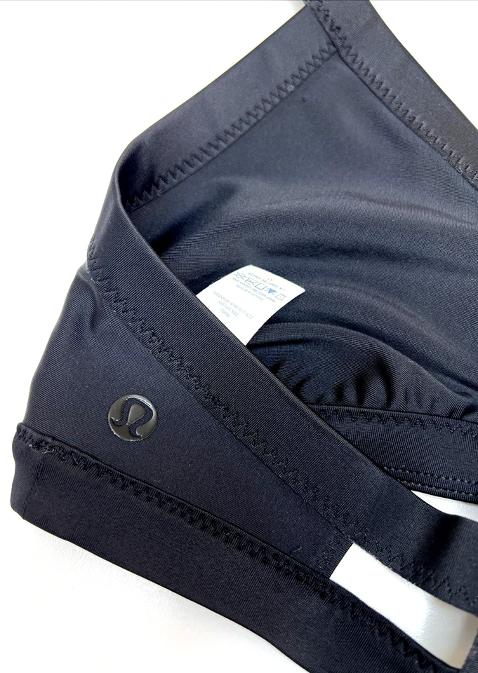 Bikini reversible Lululemon para mujer 6 negro surf a arena rayas lisas #W7C98S Foto 3 de 4