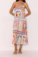 Minkpink Elysia Dropped Hem Midi Dress Paradiso