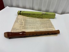 Vintage Hohner Konzert C-Descant Wood Recorder Germany w/ Original Box  Chart