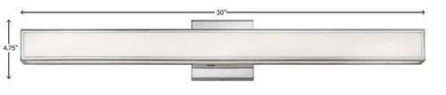 Hinkley Alto 30" Wide Chrome Modern Linear LED Bath Light - Picture 10 of 10