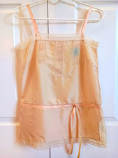 Kimchi Blue 100% Silk Slip Tank with Mesh Pan...