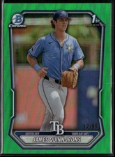 2026 Bowman #BCP-4 James Quinn-Irons Chrome Prospects Green Refractor #/99