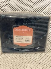    Opalhouse FULL/ QUEEN Duvet Set 90  x94  Duvet  Shams Navy Blue  With Defect