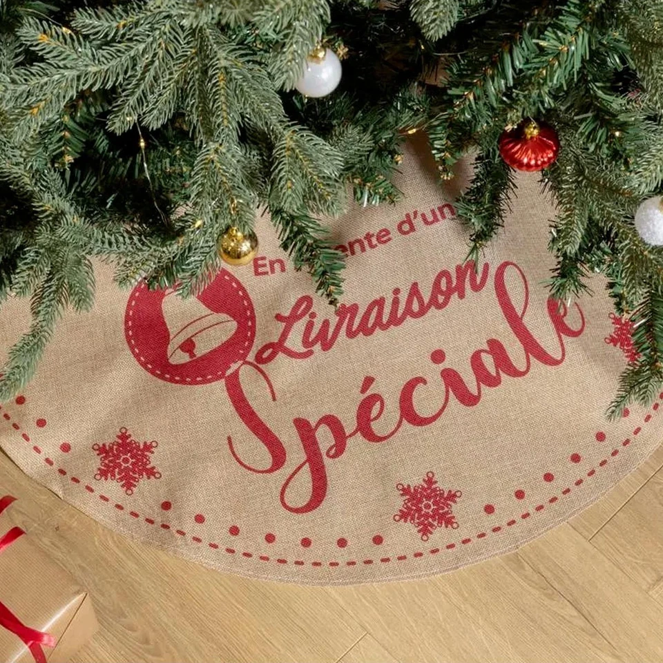 Tapis pour Sapin Jute "Vintage" 90cm Naturel - Photo 2/2