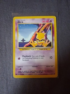 Pokemon Karte Abra 1999 (WOTC) Base Set Englisch
