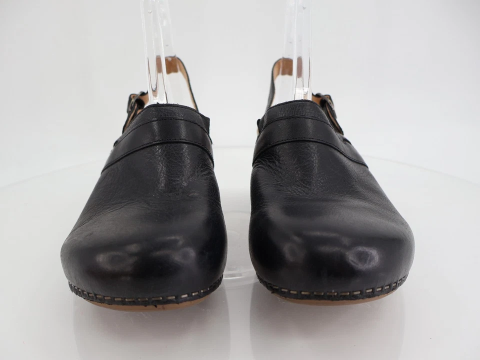Zueco Dansko Tammy con cuña de cuero negro talla 40 EU 9,5 EE. UU. cómodo Foto 2 de 4