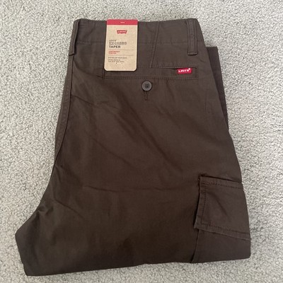 Levi's XX Chino Cargo Taper Leg Light WT Stretch Brown Pants True Size. 32Wx29L