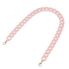 Acrylic Purse Strap 23.6" Matte Bag Chain Replacement Light Pink