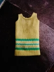 Vintage 1967 Twiggy Do's Yellow Green Ribbed Dress Mattel #1725